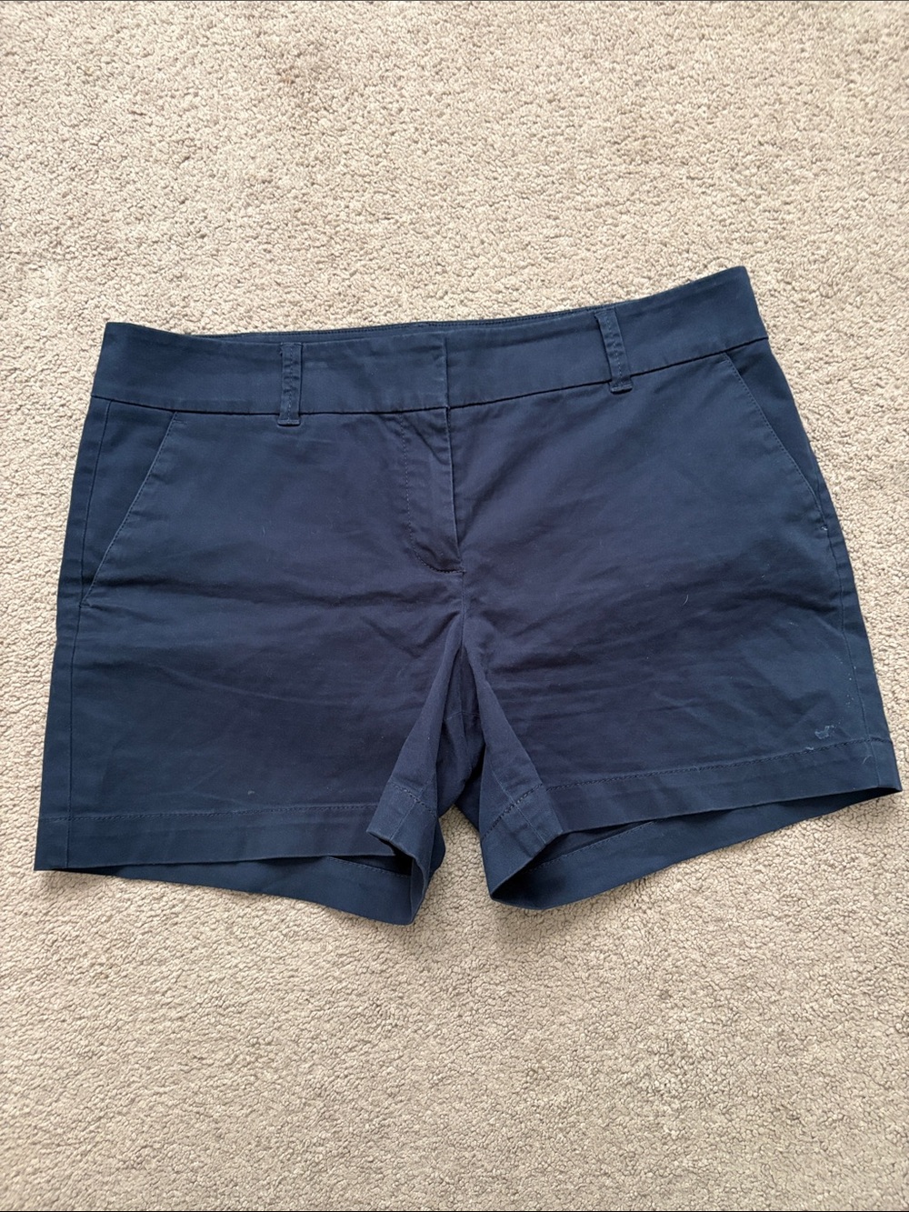 Talbots Navy Cotton Blend Bermuda Shorts